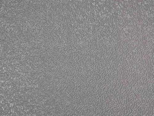 Embossed aluminum sheet anodised finish